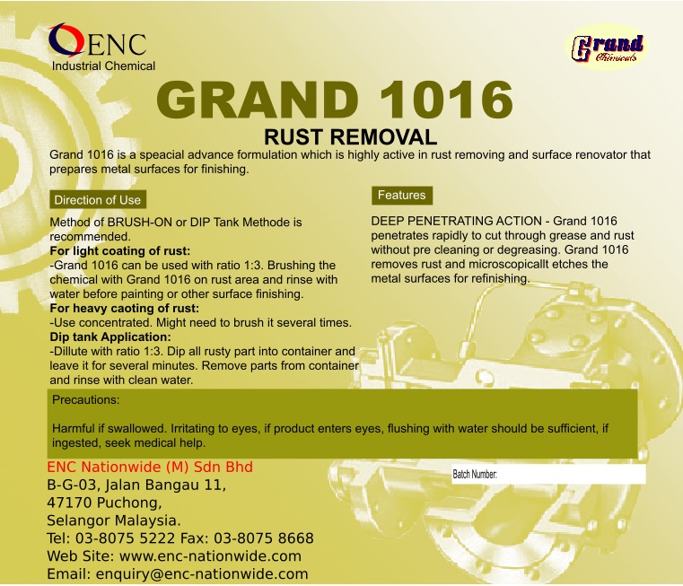 Industrial Rust Removal and Descaller